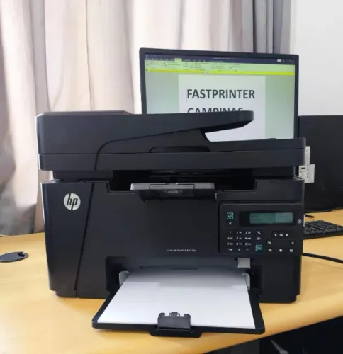 Impressora Multifuncional Laser HP com rede LaserJet M127FN econômica