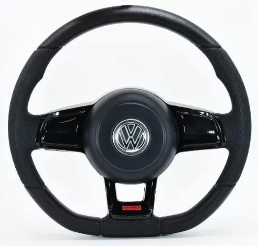Direção Volante Fusca 1959-1976 Gti Mk7 Preto Completo Cubo LOGO VW PRETO