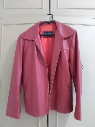 Jaqueta de Couro Vermelho
