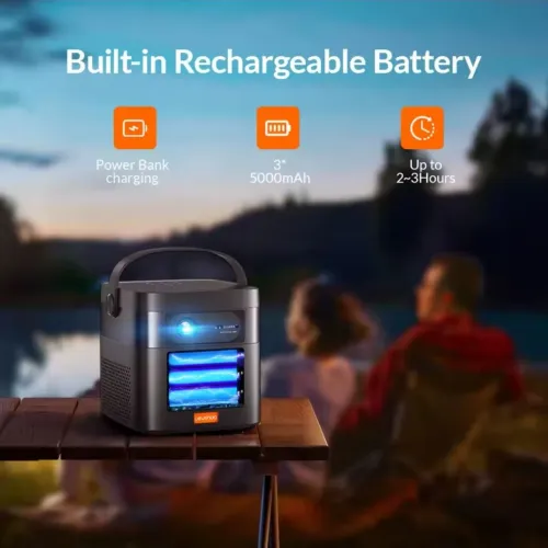 Projetor dlp vevshao v50 com óculos 3d ativos. Excelente estado.