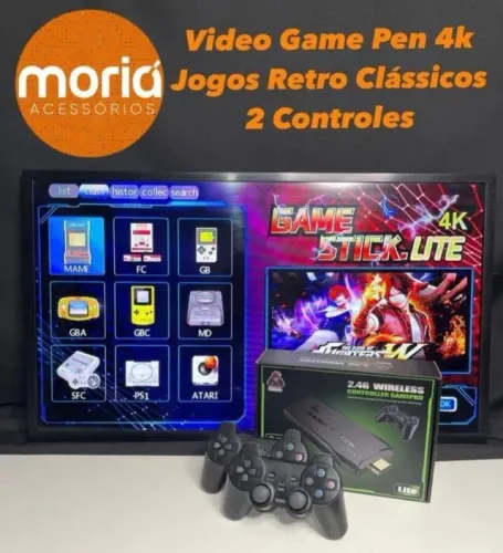 Vídeo Game Pen 10000 Jogos Clássicos Jogo Retro Stick 4K Saída HD