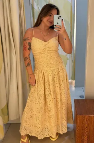 Vestido Farm novo (tag) Franzido Afrodite