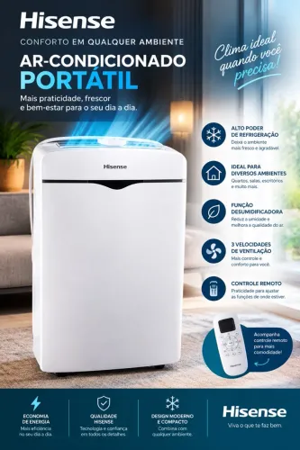 AR CONDICIONADO PORTATIL HISENSE