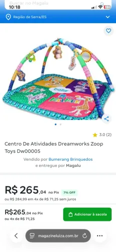 TAPETE INTERATIVO DREAMWORKS