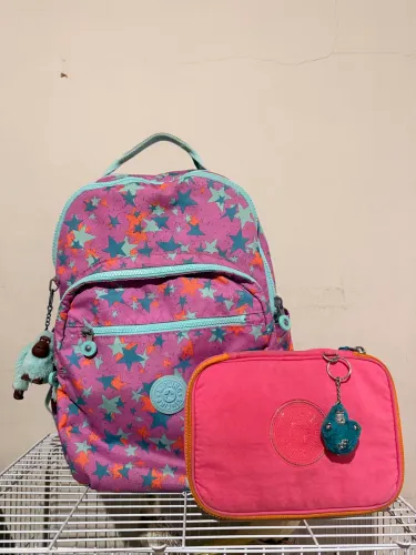 Mochila e Estojo - ORIGINAIS - Kipling - Usado