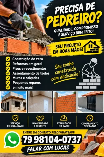 Pedreiro disponível