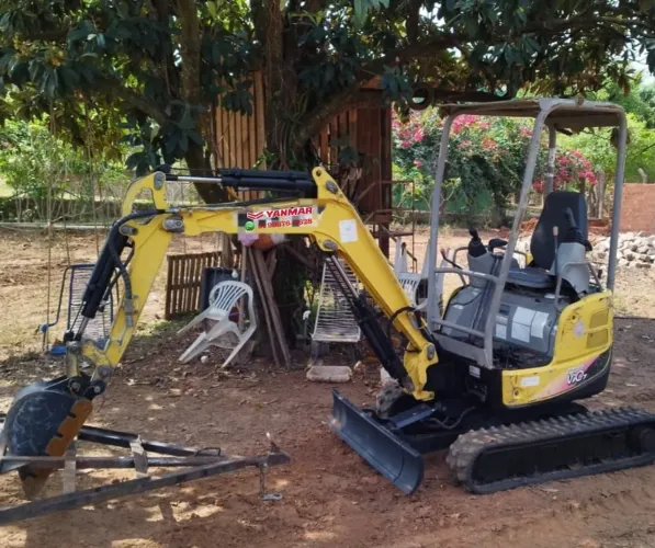 Mini Escavadeira Yanmar Vio17 rotor e perfuratriz