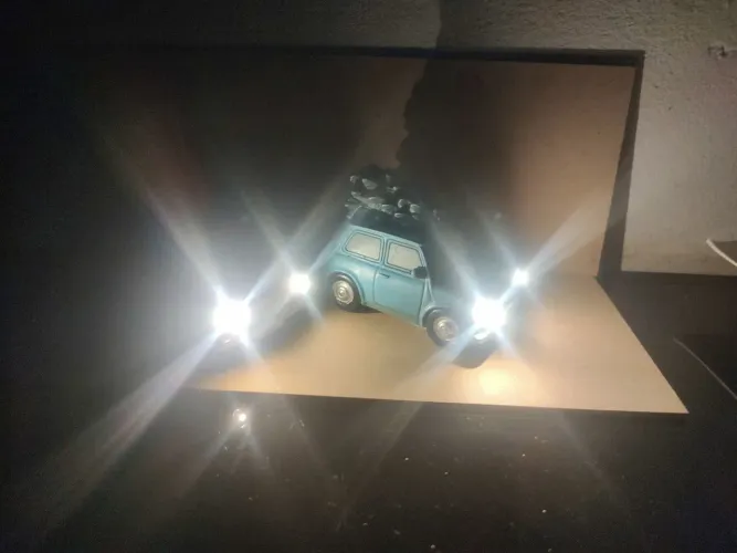 Enfeite natalino com iluminação