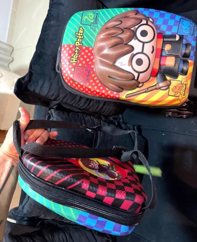 Mochila harry potter infantil + lancheira
