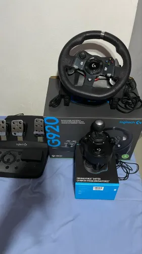Volante Logitech G920 + Câmbio Manual | Xbox e PC | Estado de Novo