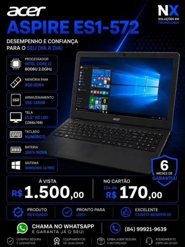 Acer Aspire ES1-572 ? Notebook Revisado