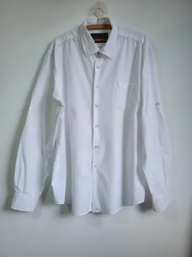 camisa marfinno casual wear branca tam gg