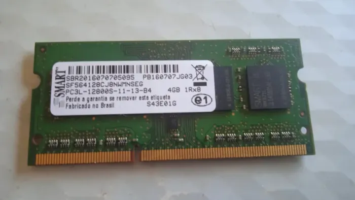 Memória de 4Gb para notebook DDR 3 PC3L 12800S- FUNCIONANDO 100%