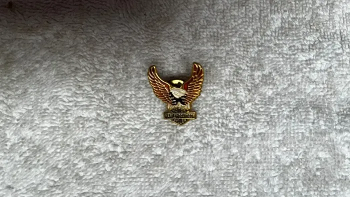 PIN, Botton Águia Harley Davidson em metal dourado