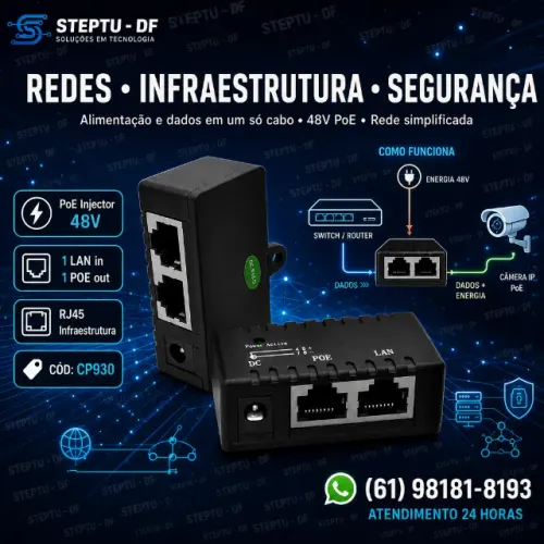 Divisor Poe Power Over Ethernet Arduino Automação COD-CP930