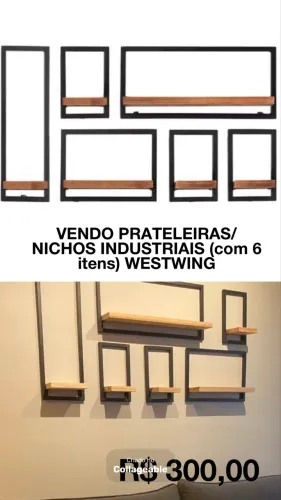 6 prateleiras / nichos industriais westwing