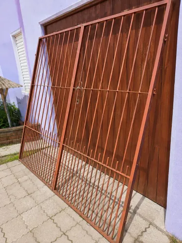 Portão de Grade de Ferro de 1/2 com 2 Folhas
