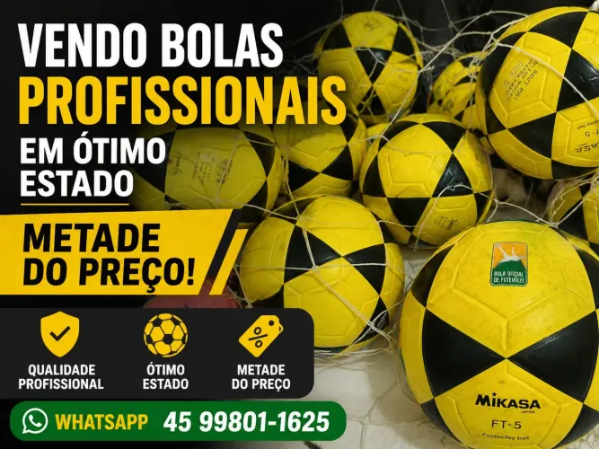 Bolas oficiais metade do preço