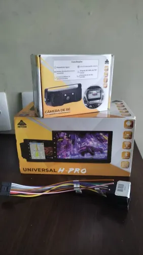 Central Multimídia Universal 7 Polegadas Alta Resolução +  o cabo conector