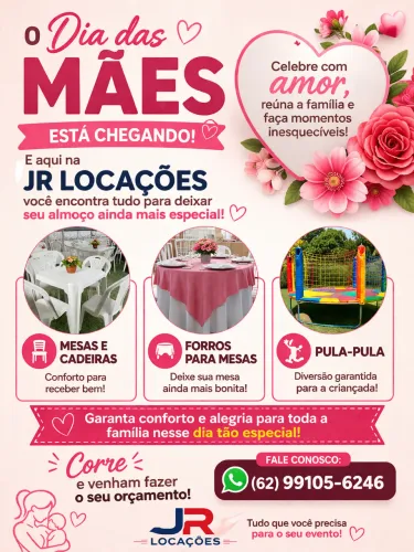 Locação de mesa cadeiras e pula-pula