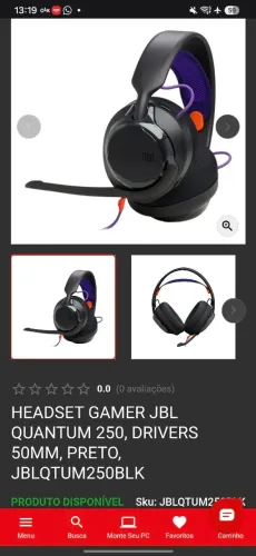 Headset jbl quantum 250