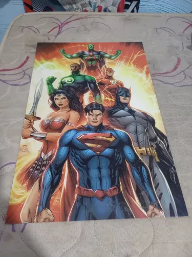 quadro decorativo liga de justiça