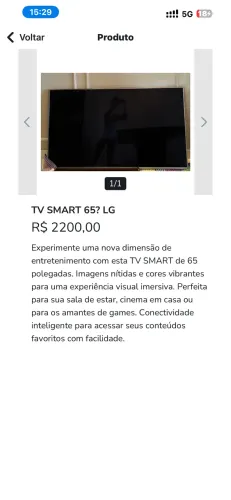 Tv 65 polegadas Smart 4K