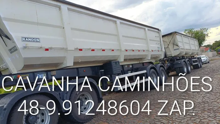 Rodocaçamba Randon 2021 Dolly Rebaixado 35 Mts Cúbicos Sem Pneus Lona Fácil. 