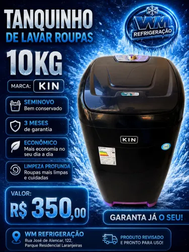 Tanquinho de Lavar Roupas KIN 10kg - Seminovo