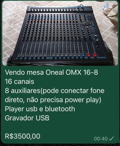 Mesa de som Oneal
