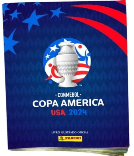 Álbum Oficial Copa América USA 2024 Panini C/17 Escudos e Figurinhas Especiais