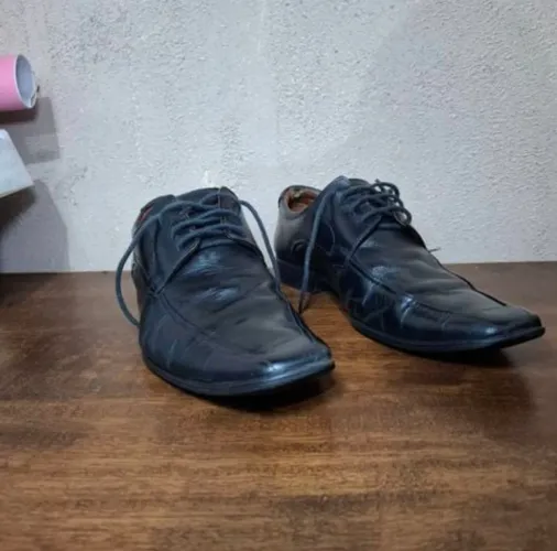 sapato social masculino cns em couro legítimo