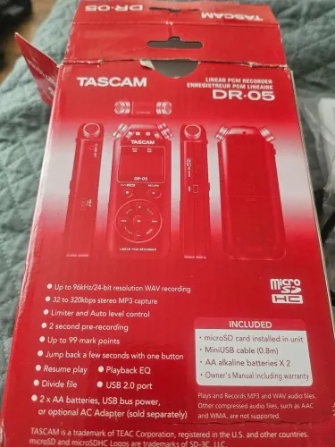 Tascam dr-05 linear pcm recorder. Vendo estado de novo quase nao usado