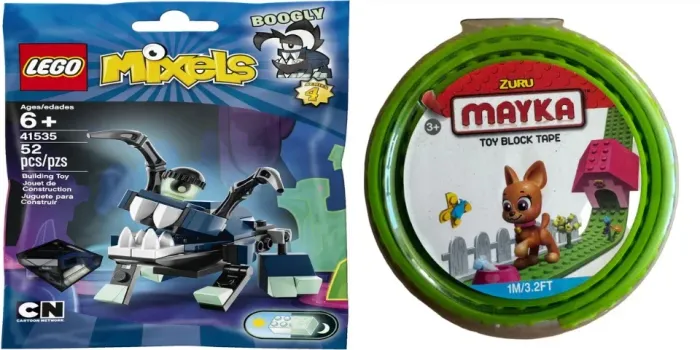 Kit Lego Mixels Boogly Série + Fita adesiva Mayka da Zuru com 2 metros 