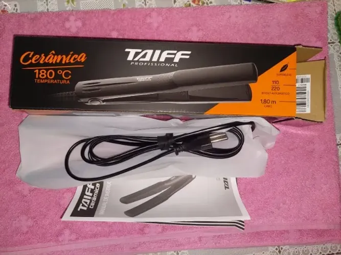 Chapinha Prancha Taiff Clássica Cerâmica Preta 110v/220v Bivolt