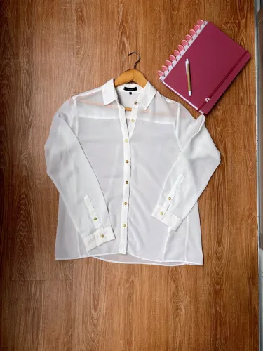 Blusa crepe seda, veste M