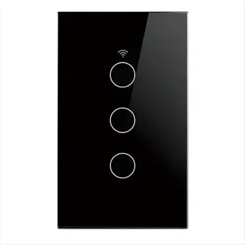 Interruptor Inteligente Touch Black Wi-Fi 3 Botões - Novo na Caixa