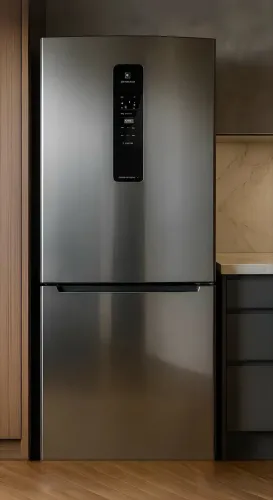 Geladeira Electrolux frost Free inverter 490L com AutoSense inverse black Inox Look