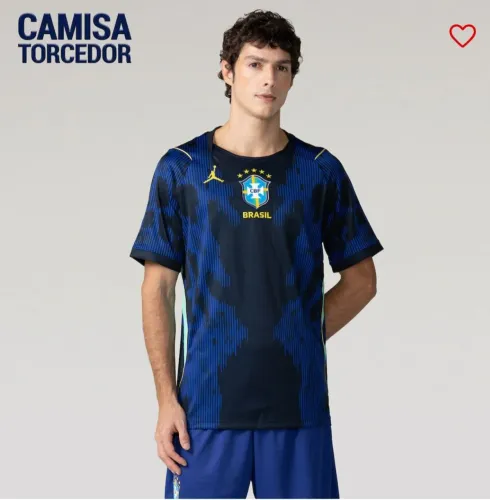 Camisa Azul do Brasil Modelo Torcedor
