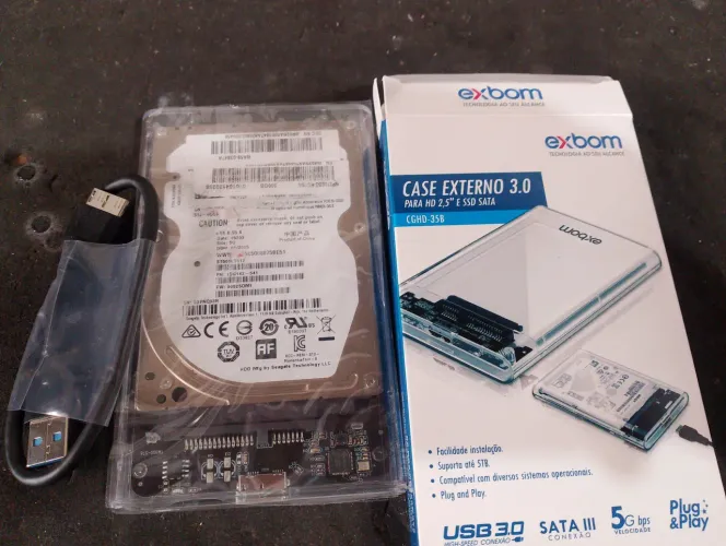 HD externo 500gb novo