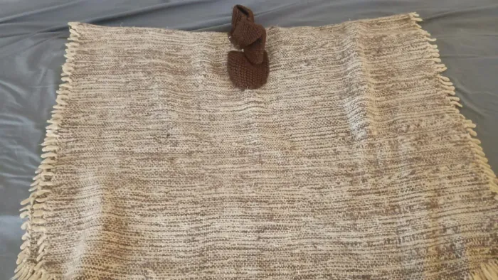 Pala poncho gaucho artesanal de la de ovelha