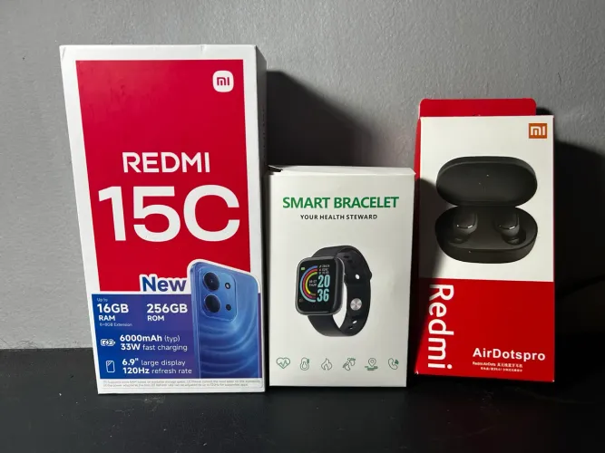 Redmi 15C 16gb ram e 256gb de Memoria + Fone e Relogio