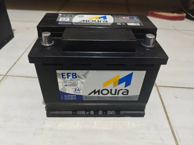 Bateria 60 amperes EFB start stop Moura semi nova com garantia valor a base de troca