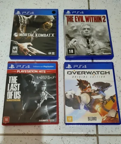 Lote 4 jogos de PS4 