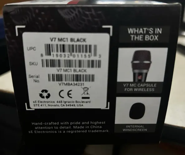 Cápsula Se electronics V7 preta ( SHURE)