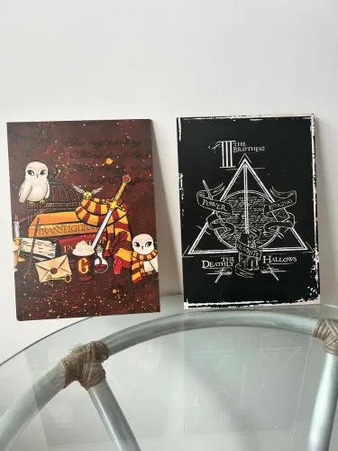 Kit 2 placas decorativas com tem Harry Potter