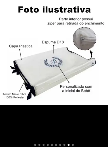 Trocador de Fraldas Americano Personalizado Branco Anatômico Bebe Enxovais