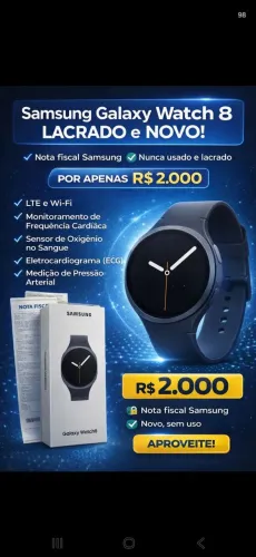 Relógio Samsung 8 zerado lacrado
