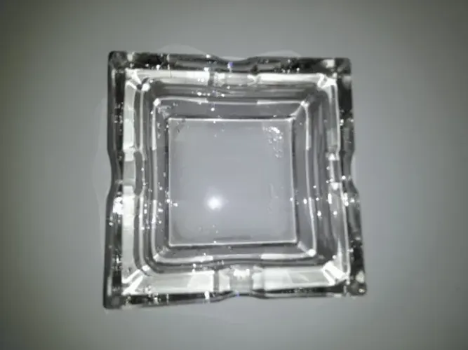 Antigo Cinzeiro Cristal Alemão Década 70 Quadrado Grande