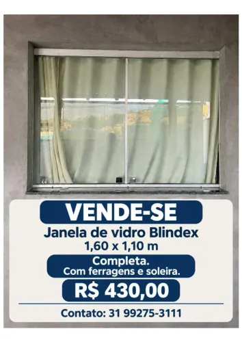 Janela Blindex - OPORTUNIDADE. EXCELENTE ESTADO